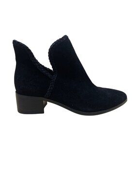 Lucky Brand Women's Black Suede Western Terisha Ankle Booties Size 7.5 M